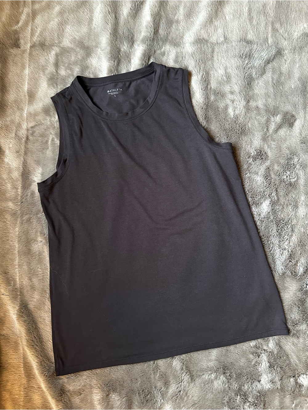 Athleta Black Crewneck Muscle Tank